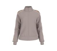 GUESS V2YQ16KB3P2 7621701791573 Sweat-shirt pour femme avec fermeture éclair en coton mélangé avec détail Logo Tape V2YQ16KB3P2, Beige clair., M
