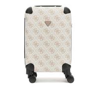 GUESS Valise à roulettes, design monogramme, couleur beige et noir, 4 roues pivotantes, beige, Cabina, Élégant