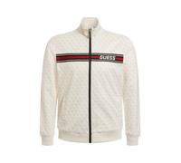 GUESS Veste de survêtement 'KORBIN' beige / rouge / noir / blanc, Taille L