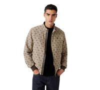 GUESS Veste monogramme pour homme, Sable 4 g Logo Combo, Large