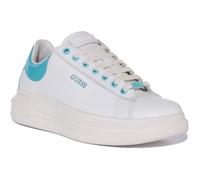 Guess Vibo Baskets à lacets en cuir mélangé pour femmes en blanc bleu (Blanc Bleu, 38) 39