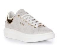 Guess Vibo Baskets à lacets en synthétique avec logo 4G pour femmes en ivoire (Ivoire, 40) 41