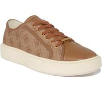 Guess Vice FM5VCUELE12 Baskets synthétiques à lacets pour homme avec logo 4G - Confort quotidien avec style signature, beige, 44 EU