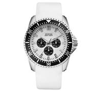 GUESS W90070G5 FOCUS Montre Pour Homme Bracelet En Silicone Blanc