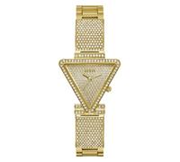 GUESS Montre analogique triangulaire en cristal doré, dor, one, Classique