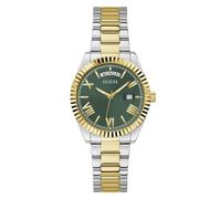 Guess Montre Femme Luna GW0308L5 Doré boîtier, bracelet argent, affichage analogique