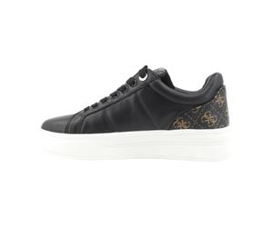 Guess - Welli Genuine Leather Baskets - Femme - Chaussures - Noir - Taille: 38 EU