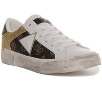 Guess Westley Glitter Lacets Femmes Baskets En Blanc UK 3 - 8
