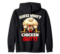 Guess What Chicken Butt Funny Chicken Men Women Kids Sweat à Capuche
