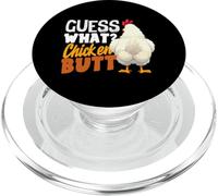 Guess What Chicken Butt Funny Retro Humour Joke Kids PopSockets PopGrip pour MagSafe