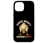 Guess What Chicken Butt Meme Funny Chicken Farmer Coque pour iPhone 15