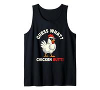 Guess What Chicken Butt Meme Funny Chicken Farmer Débardeur