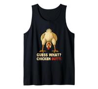 Guess What Chicken Butt Meme Funny Chicken Farmer Débardeur