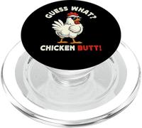 Guess What Chicken Butt Meme Funny Chicken Farmer PopSockets PopGrip pour MagSafe