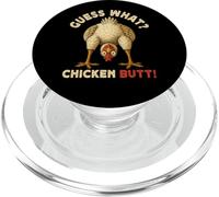 Guess What Chicken Butt Meme Funny Chicken Farmer PopSockets PopGrip pour MagSafe