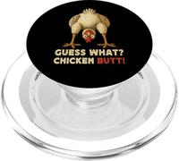 Guess What Chicken Butt Meme Funny Chicken Farmer PopSockets PopGrip pour MagSafe
