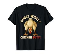 Guess What Chicken Butt Meme Funny Chicken Farmer T-Shirt