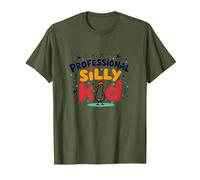 Guess What Chicken Butt Professional Silly Kid Humour T-Shirt, Homme, Olive, M
