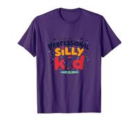 Guess What Chicken Butt Professional Silly Kid Humour T-Shirt, Homme, Violet, XL