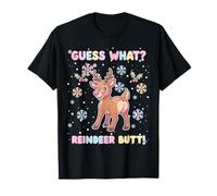 Guess What Reindeer Butt Funny Christmas Family Christmas T-Shirt