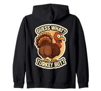 Guess What Turkey Butt Funny Thanksgiving Joke Kids Quote Sweat à Capuche