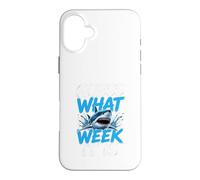 Guess What Week it is - Cool Cartoon Shark Graphic Coque pour iPhone 16 Plus