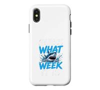 Guess What Week it is - Cool Cartoon Shark Graphic Coque pour iPhone X/XS