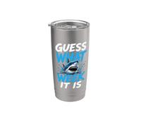 Guess What Week it is - Cool Cartoon Shark Graphic Gobelet isotherme en acier inoxydable double paroi