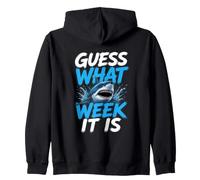 Guess What Week it is - Cool Cartoon Shark Graphic Sweat à Capuche