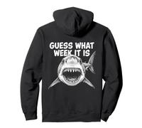 Guess What Week It is Vintage Shark Lover Shark Meme Sweat à Capuche