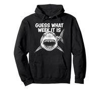 Guess What Week It is Vintage Shark Lover Shark Meme Sweat à Capuche