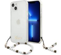 Guess White Pearl Strap - Coque iPhone 13 Mini (Clear)