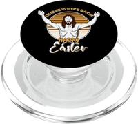 Guess Who's Back Happy Easter Parle de Jésus Funny Jesus PopSockets PopGrip pour MagSafe