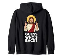 Guess Who's Back Jesus Fête du Lapin et du Lapin de Pâques Sweat à Capuche
