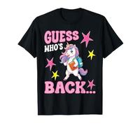 Guess Whos Back to School Licorne Étudiant Professeur Bienvenue T-Shirt