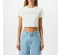 Guess Women's Couture Crop Top Crm White G012 8 (XS) Female