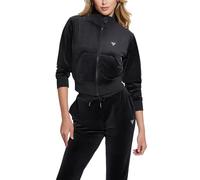 Guess Sweat-Shirt Eco Couture entièrement zippé pour Femme, Noir de Jais, XS