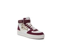 Guess Women's Footwear High VYVES Sneakers White Maroon With Logo 39 EU 39