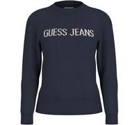 Guess Women's Intarsia Knitted Crew Neck Jumper Océan audacieux 12 (M) Female