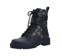 GUESS Women's ORANA Combat Boot, Black/Brown, 8.5