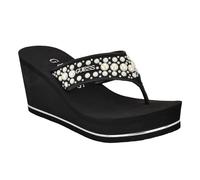 GUESS Women's SILUS Wedge Sandal, Black 001, 10