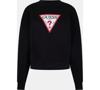 Guess Women's Triangle Icon Sweatshirt Noir de jais 12 (M) Female