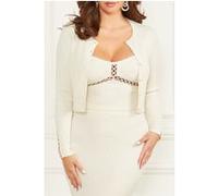 GUESS Yohana Cardigan Swea Pale Pearl Taille: L | Cardigans Outlet | Femme | Blanche