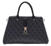 Guess Zamira 4G Logo Double Poignée avec Chaîne Sangles Femme Sac à Main en Coal