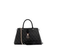 GUESS Sac à main Zamira Luxury Satchel Coal Logo gris foncé pour femme