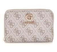 GUESS Zamira Medium Zip Around Wallet Dark Taupe Logo