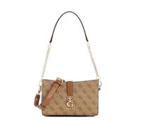 GUESS Zamira Sac à bandoulière zippé avec logo Latte, Logo latte, Taille unique