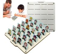 Guessing Who Game, Parent-Child Interactive Family Board Game, Fun Classic Educational Toy, 5.31x4.92 inches Logical Thinking Training for Kids, Travel Party Activity for All Ages
