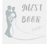 Guest Book: A Minimal Guest Sign Book, Wedding Guest Book with Sketch Silhouette Design, Soft Green Line Art Color Interior