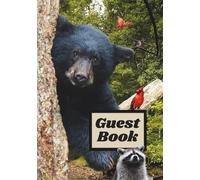 Guest Book: Bear On Every Page And Bears Different Nice Book Cover (Black And White Edition)